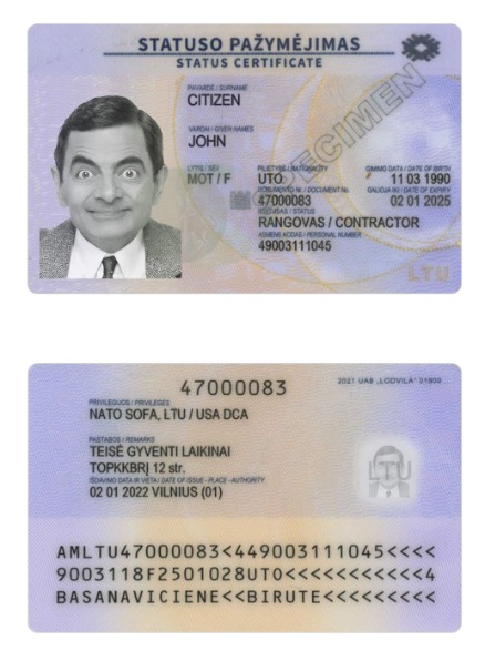 Carte de séjour en Lituanie 2022 présent